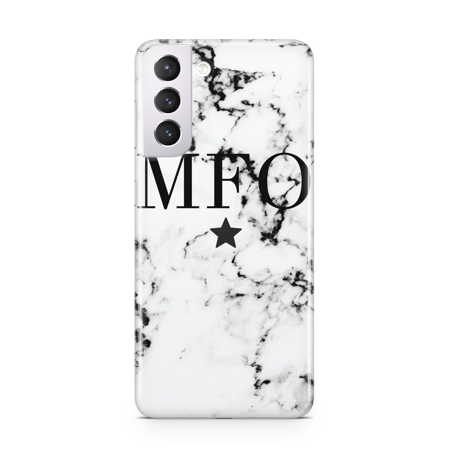 Marble Star Personalised Initials Samsung S21 Case