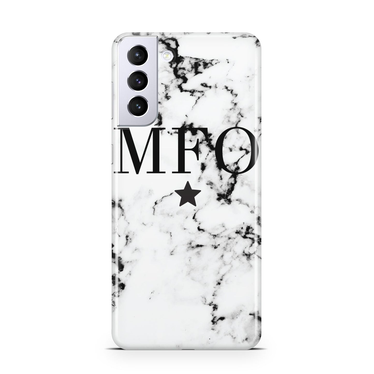 Marble Star Personalised Initials Samsung S21 Plus Case