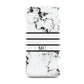 Marble Stripes Initials Personalised Apple iPhone 5c Case