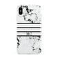 Marble Stripes Initials Personalised Apple iPhone Xs Max 3D Tough Case