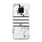 Marble Stripes Initials Personalised Huawei Mate 20 Pro Phone Case