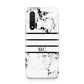 Marble Stripes Initials Personalised Huawei Nova 6 Phone Case