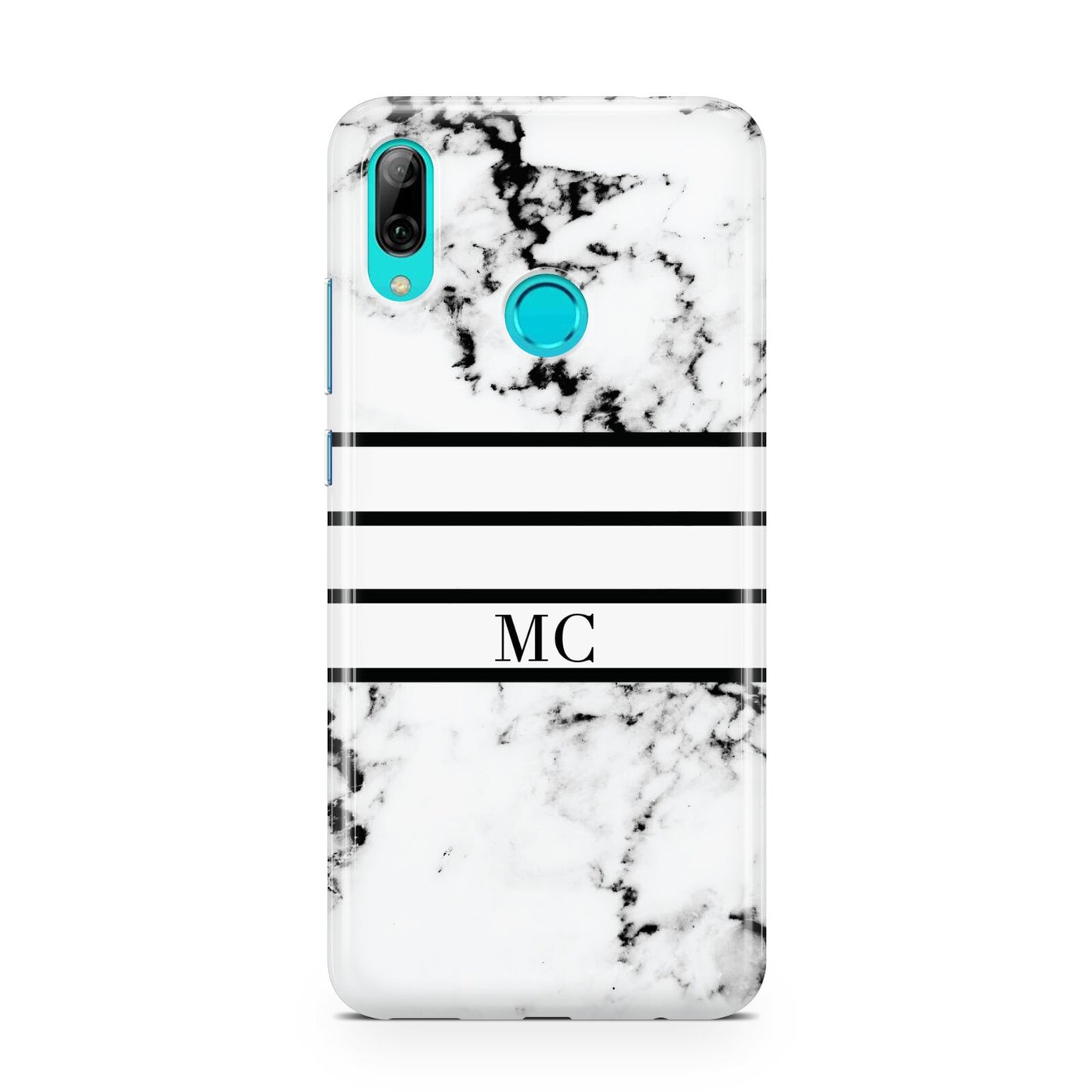 Marble Stripes Initials Personalised Huawei P Smart 2019 Case