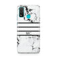 Marble Stripes Initials Personalised Huawei P Smart 2020