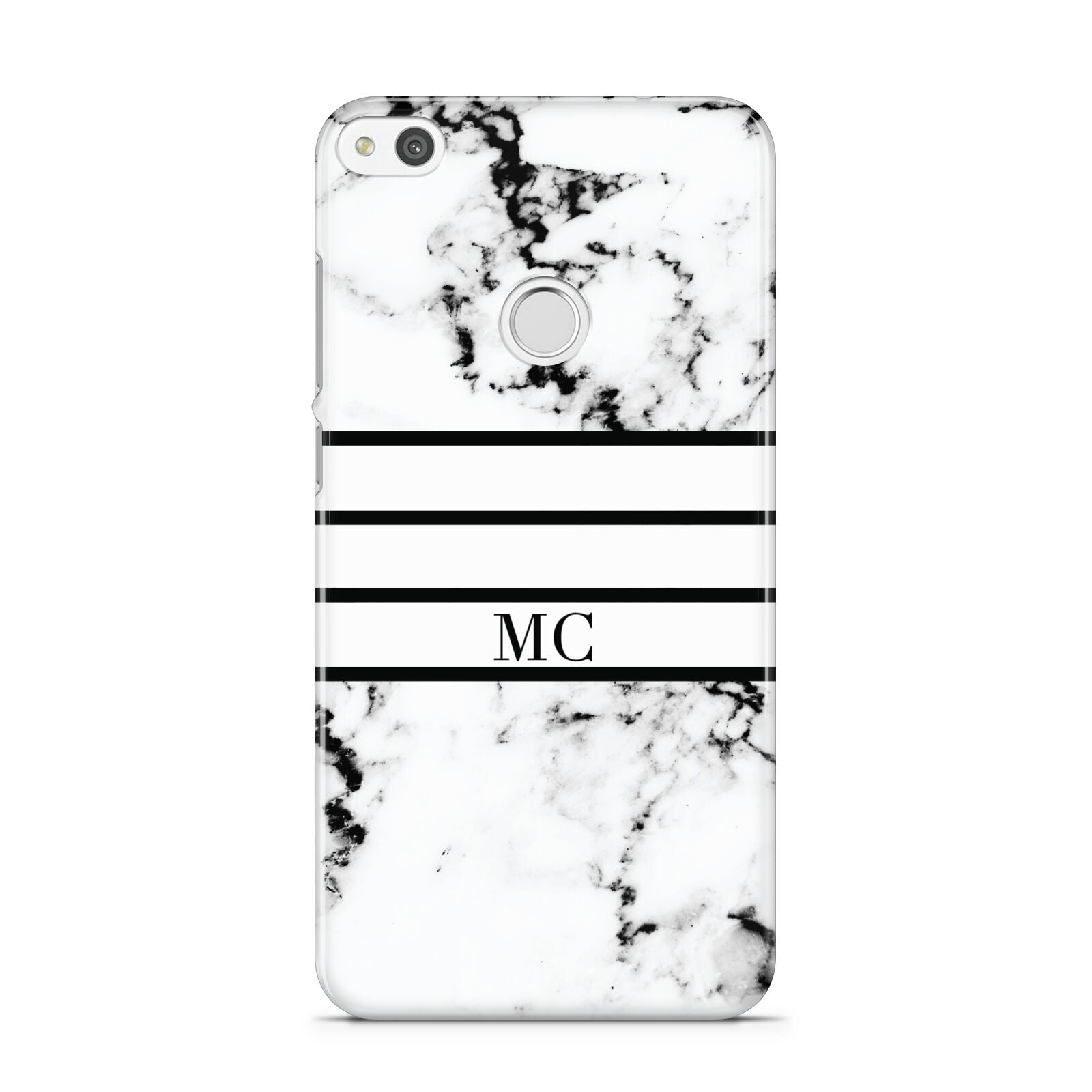 Marble Stripes Initials Personalised Huawei P8 Lite Case