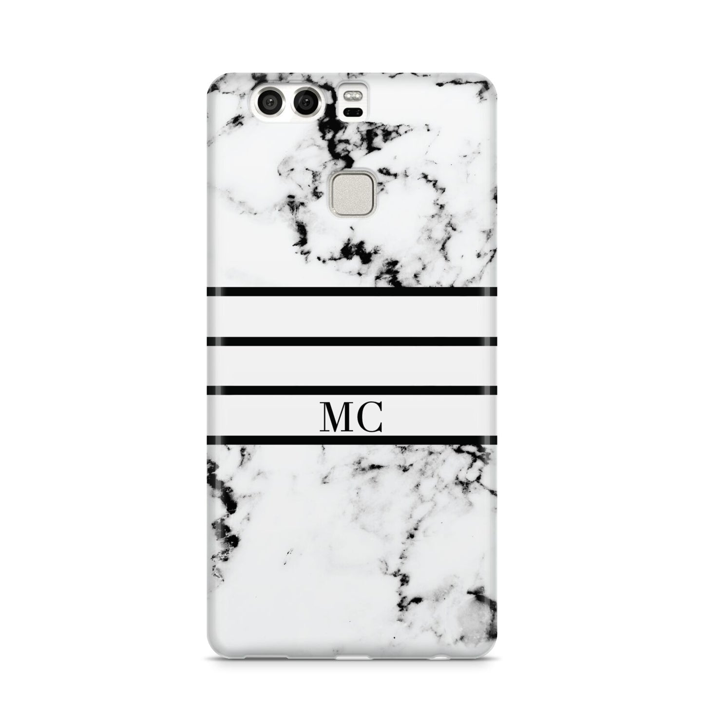 Marble Stripes Initials Personalised Huawei P9 Case