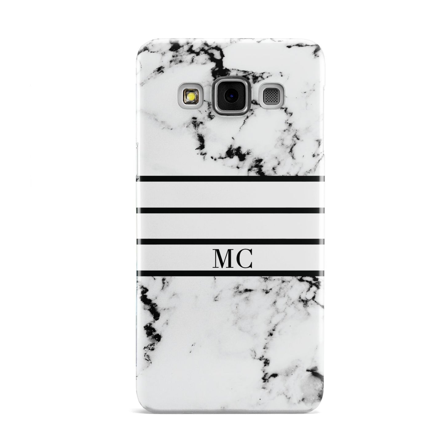 Marble Stripes Initials Personalised Samsung Galaxy A3 Case