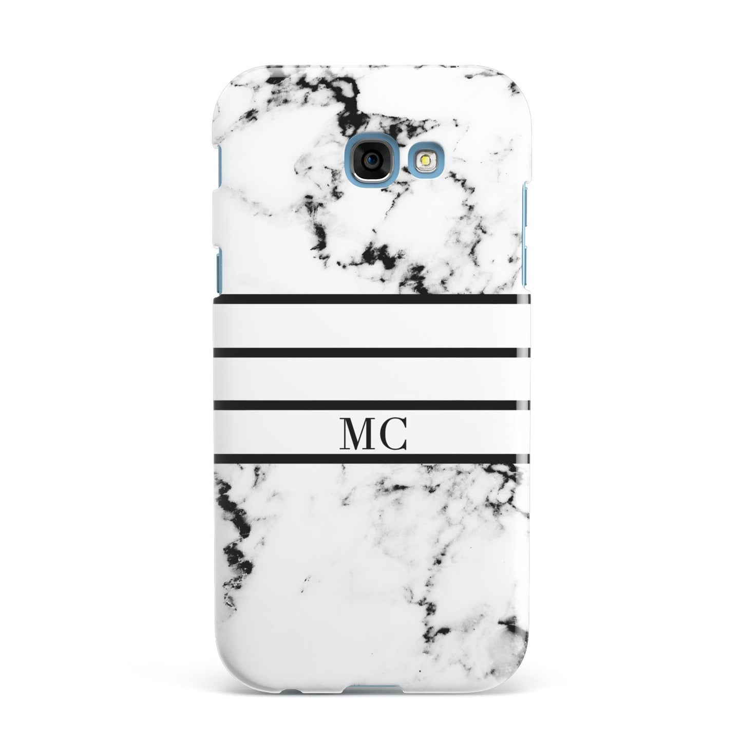 Marble Stripes Initials Personalised Samsung Galaxy A7 2017 Case