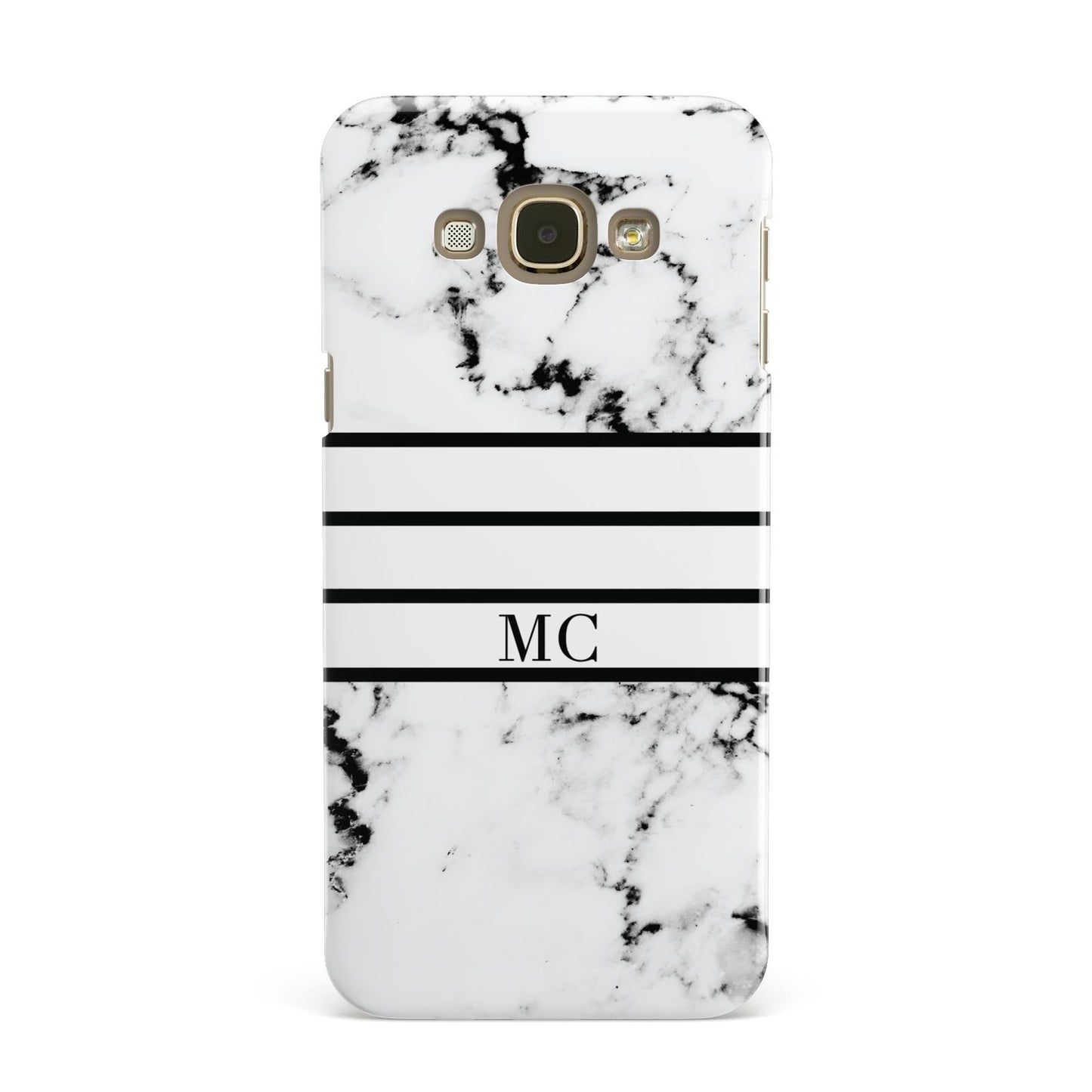 Marble Stripes Initials Personalised Samsung Galaxy A8 Case