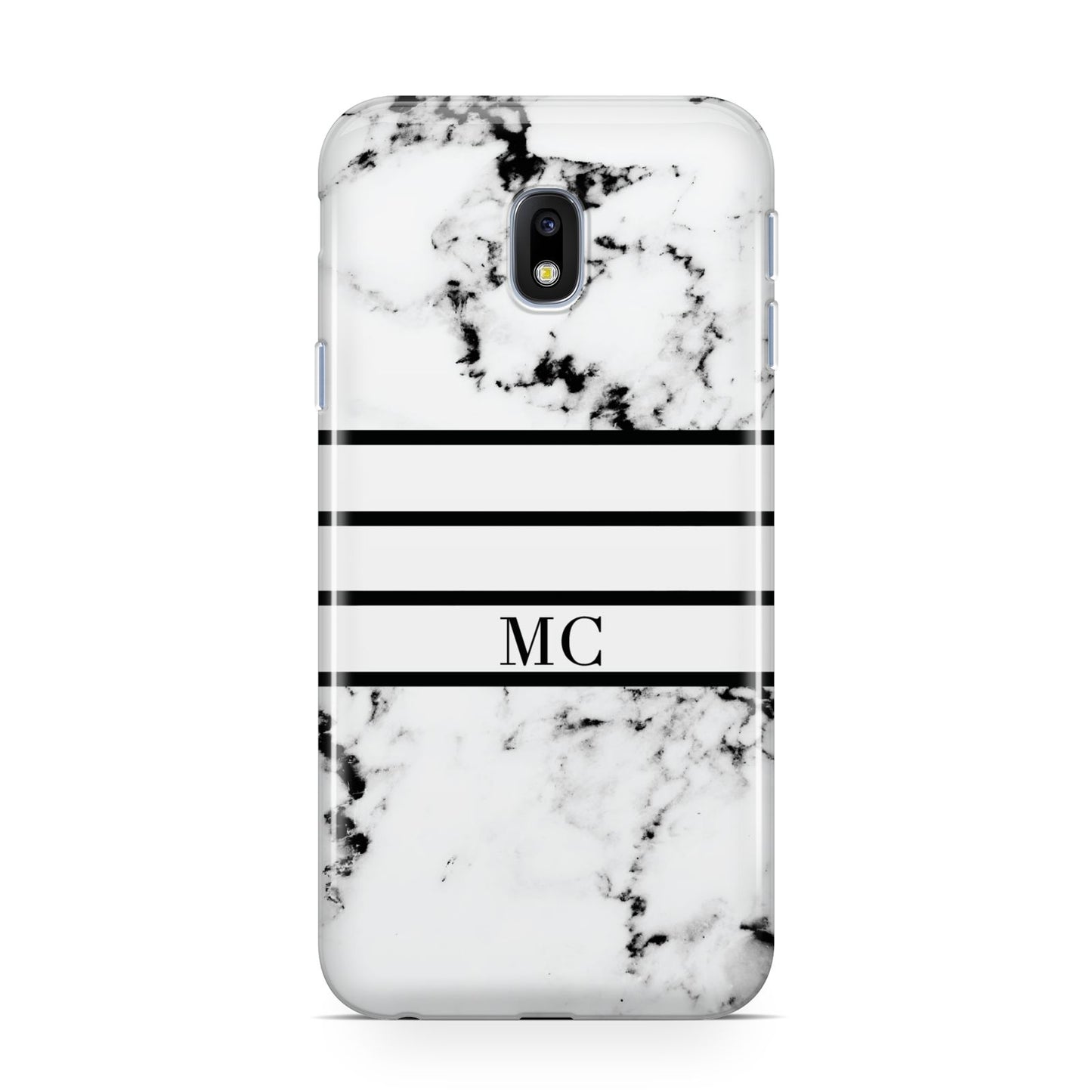 Marble Stripes Initials Personalised Samsung Galaxy J3 2017 Case