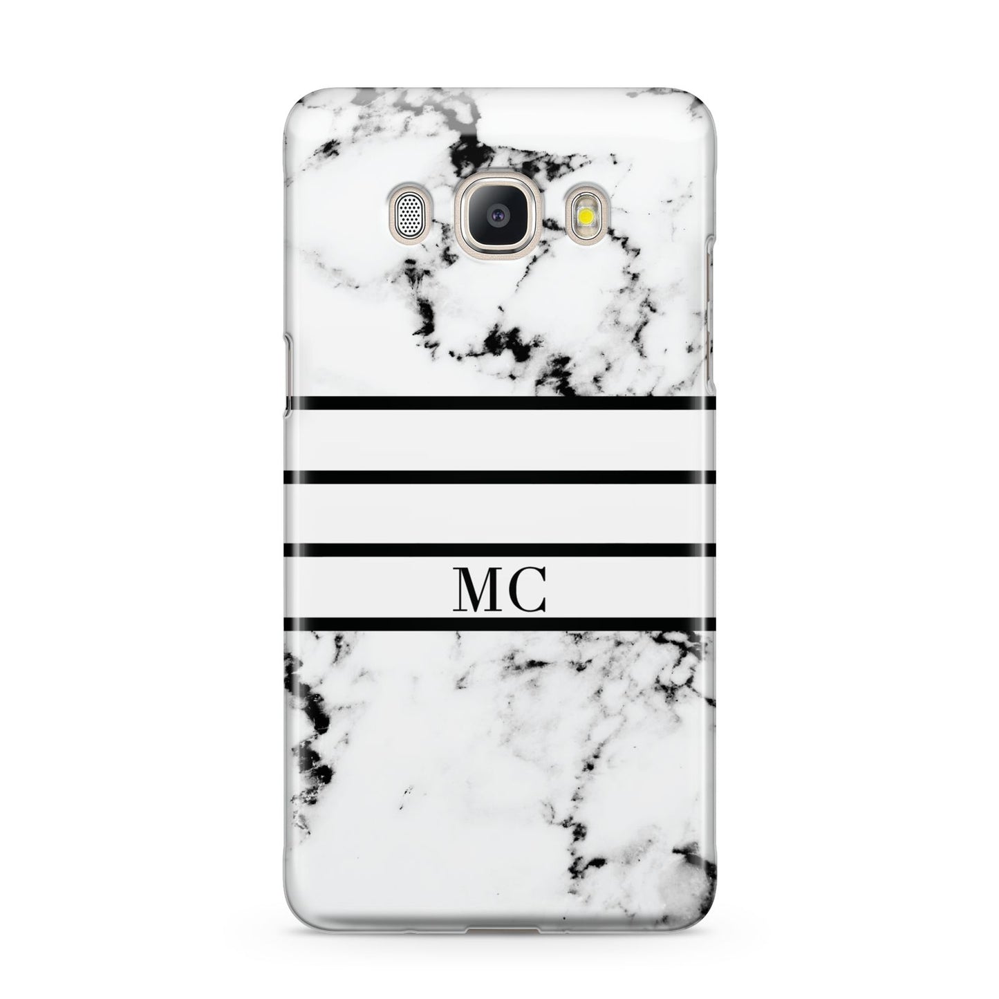 Marble Stripes Initials Personalised Samsung Galaxy J5 2016 Case