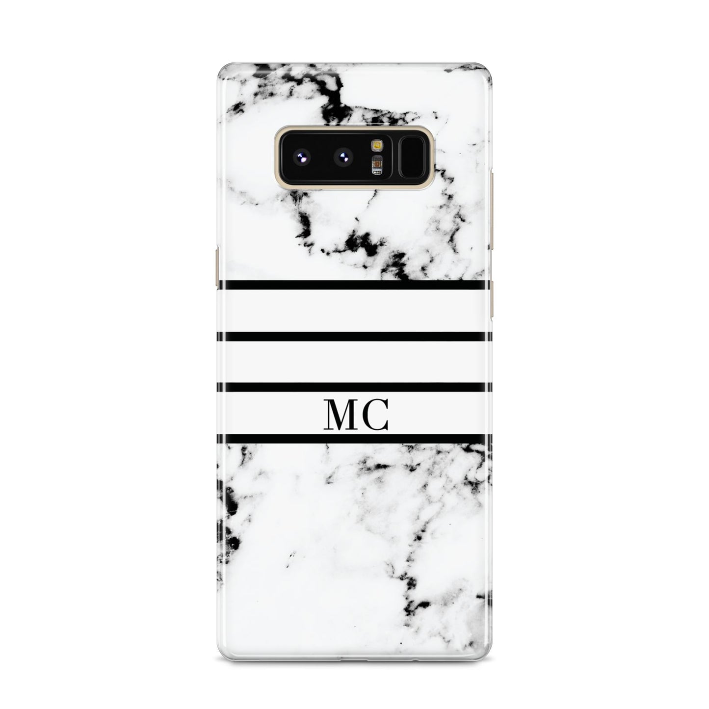 Marble Stripes Initials Personalised Samsung Galaxy S8 Case