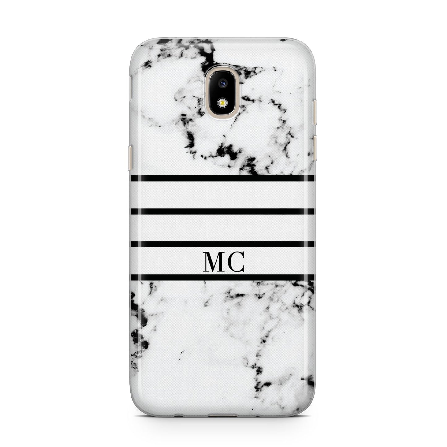 Marble Stripes Initials Personalised Samsung J5 2017 Case