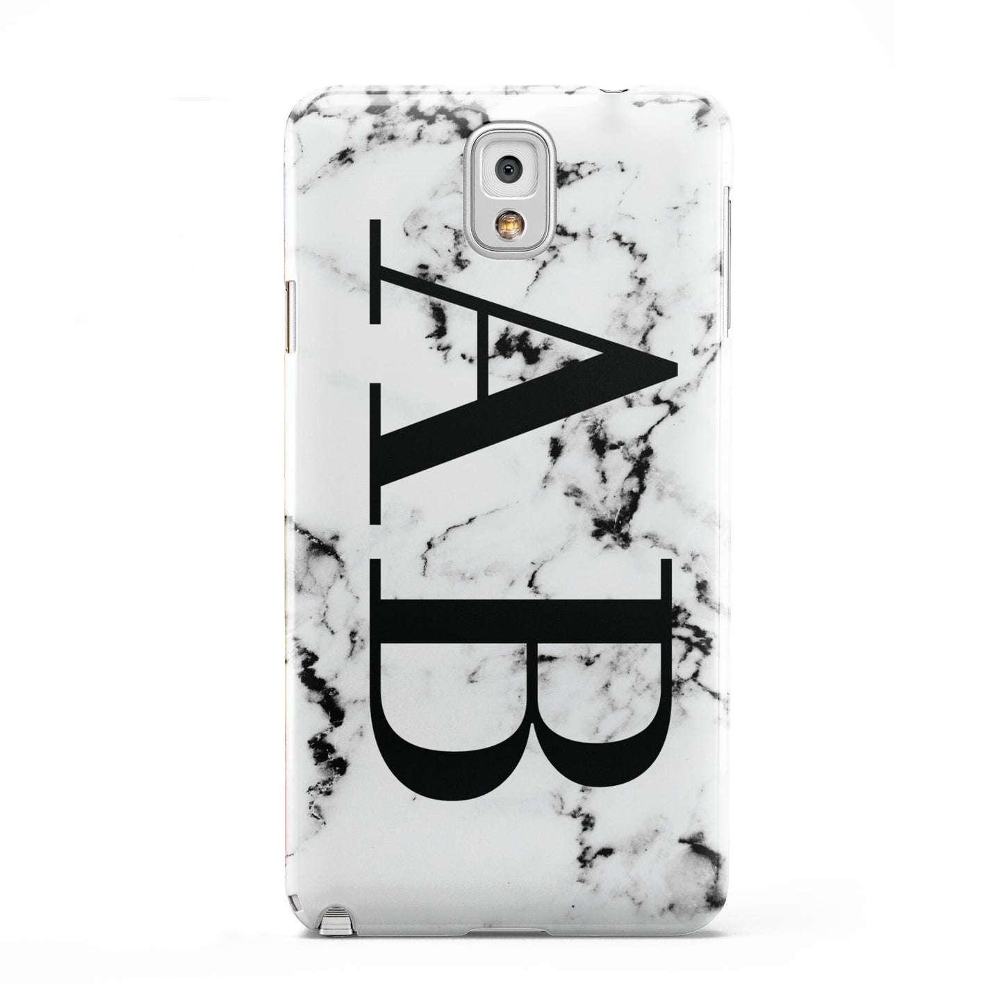 Marble Vertical Initials Personalised Samsung Galaxy Note 3 Case