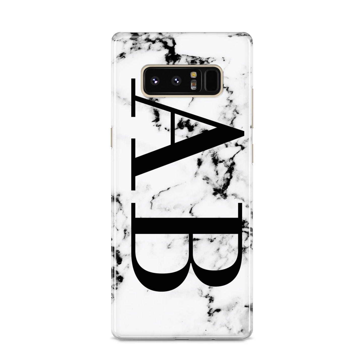 Marble Vertical Initials Personalised Samsung Galaxy S8 Case