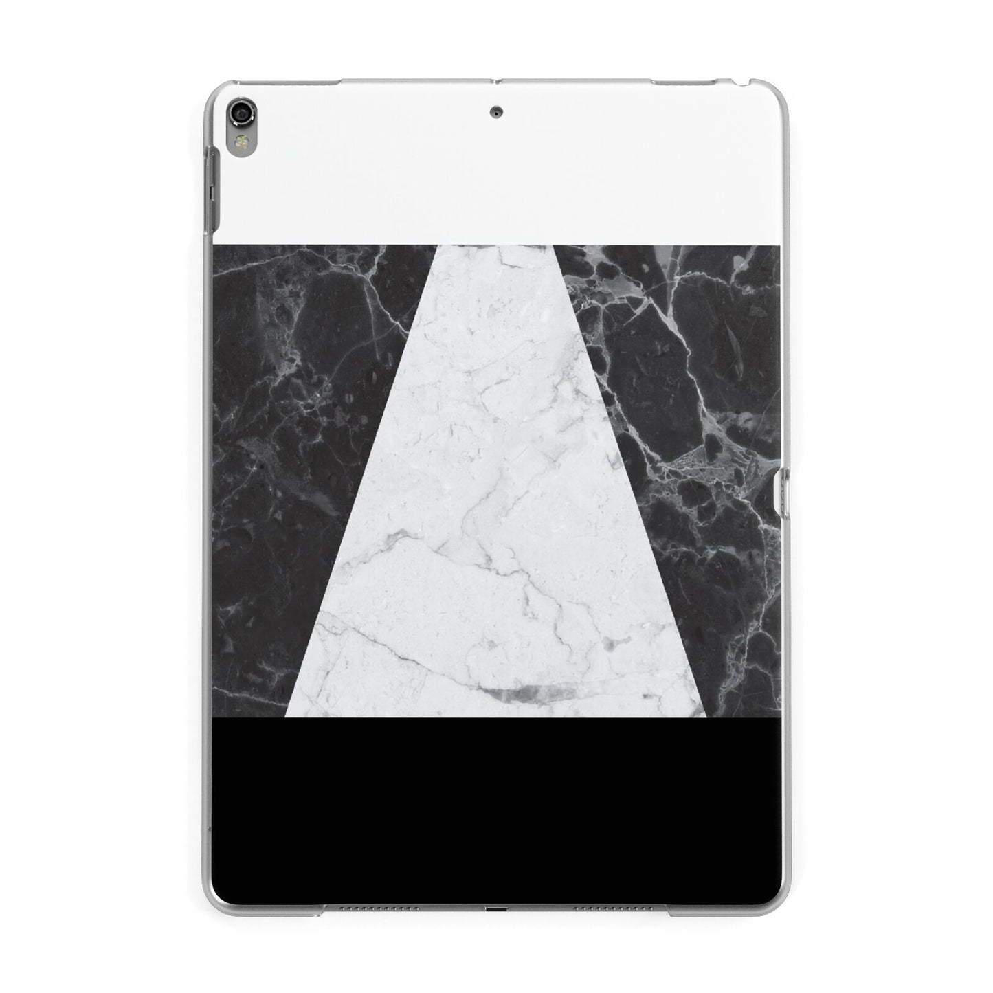 Marble White Black Apple iPad Grey Case