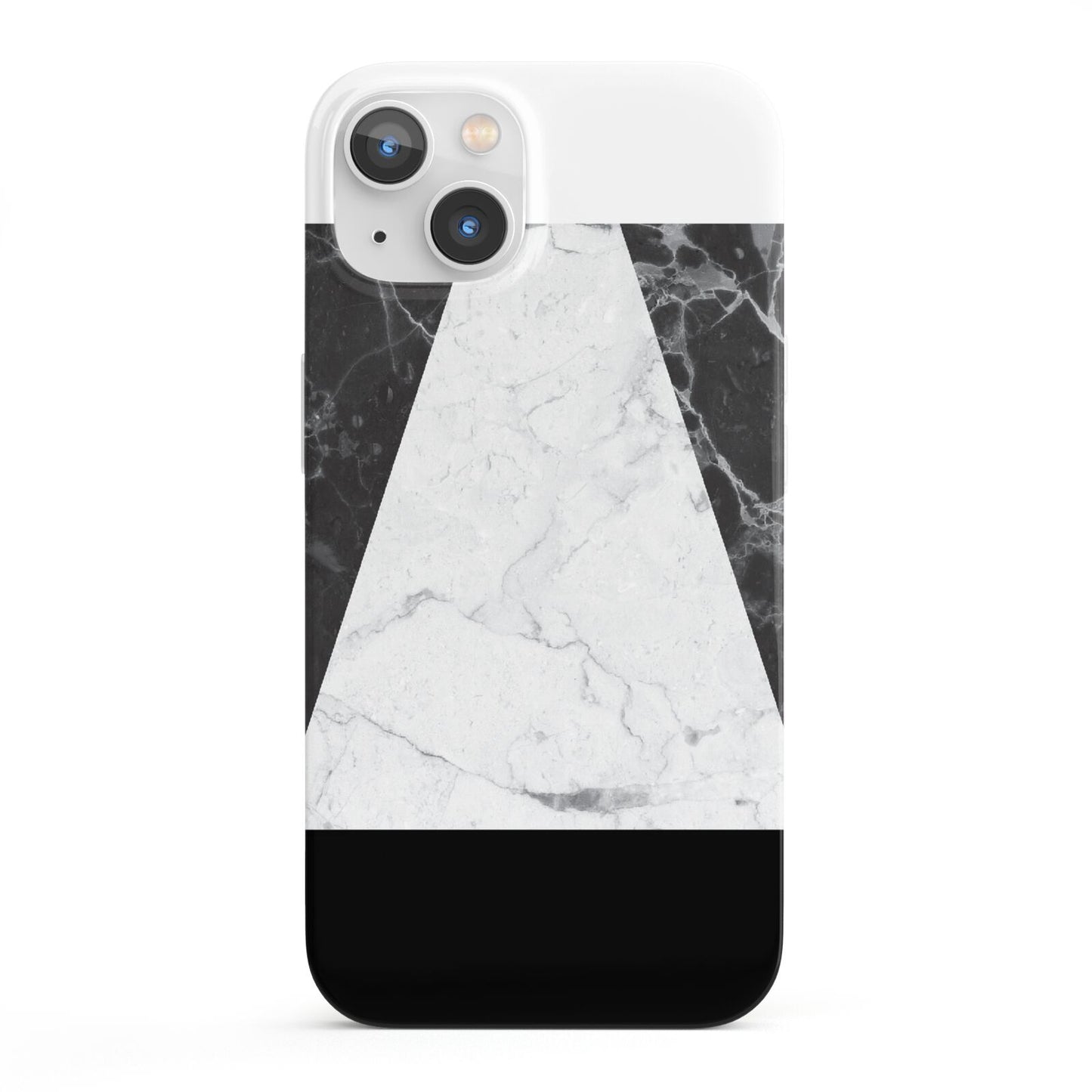 Marble White Black iPhone 13 Full Wrap 3D Snap Case