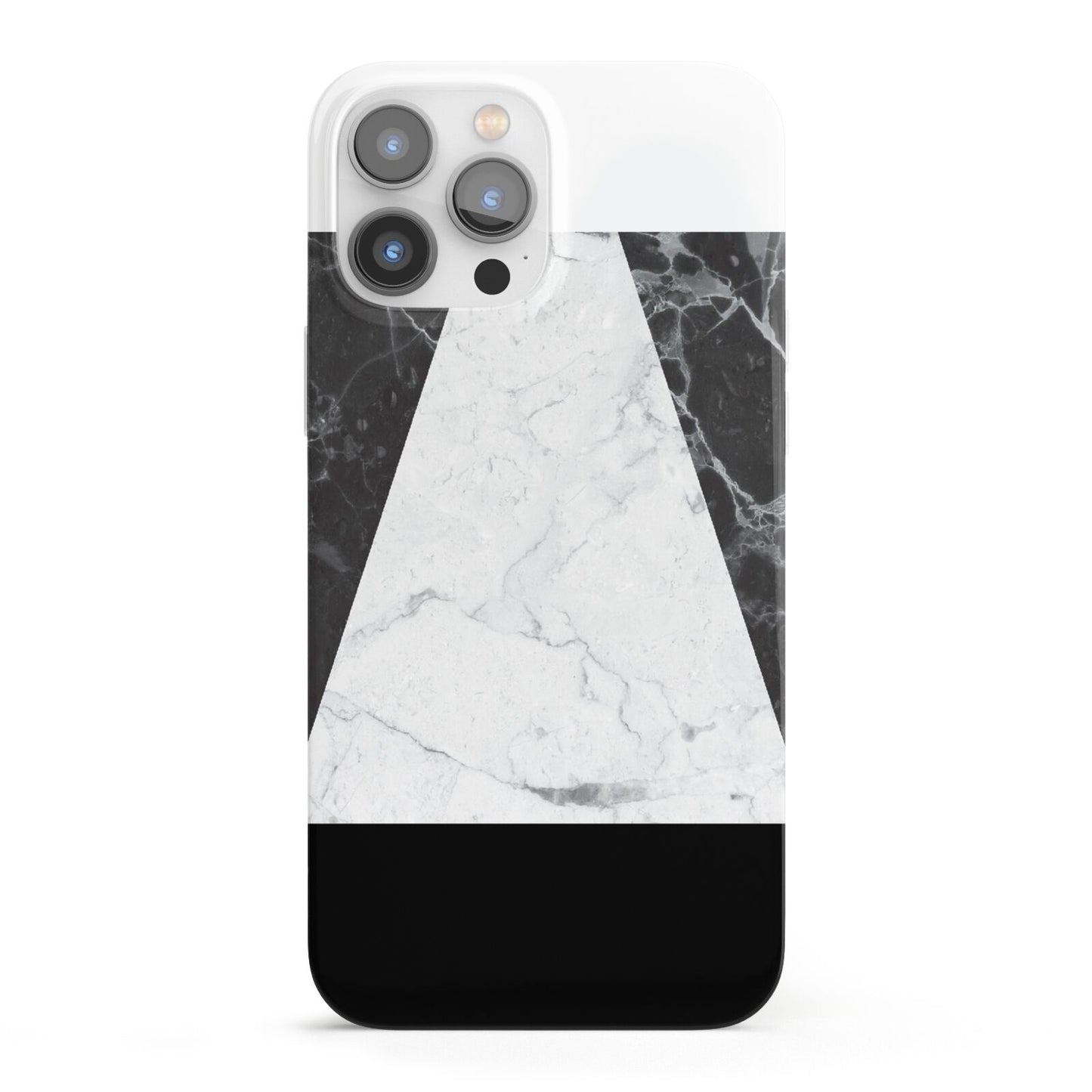 Marble White Black iPhone 13 Pro Max Full Wrap 3D Snap Case