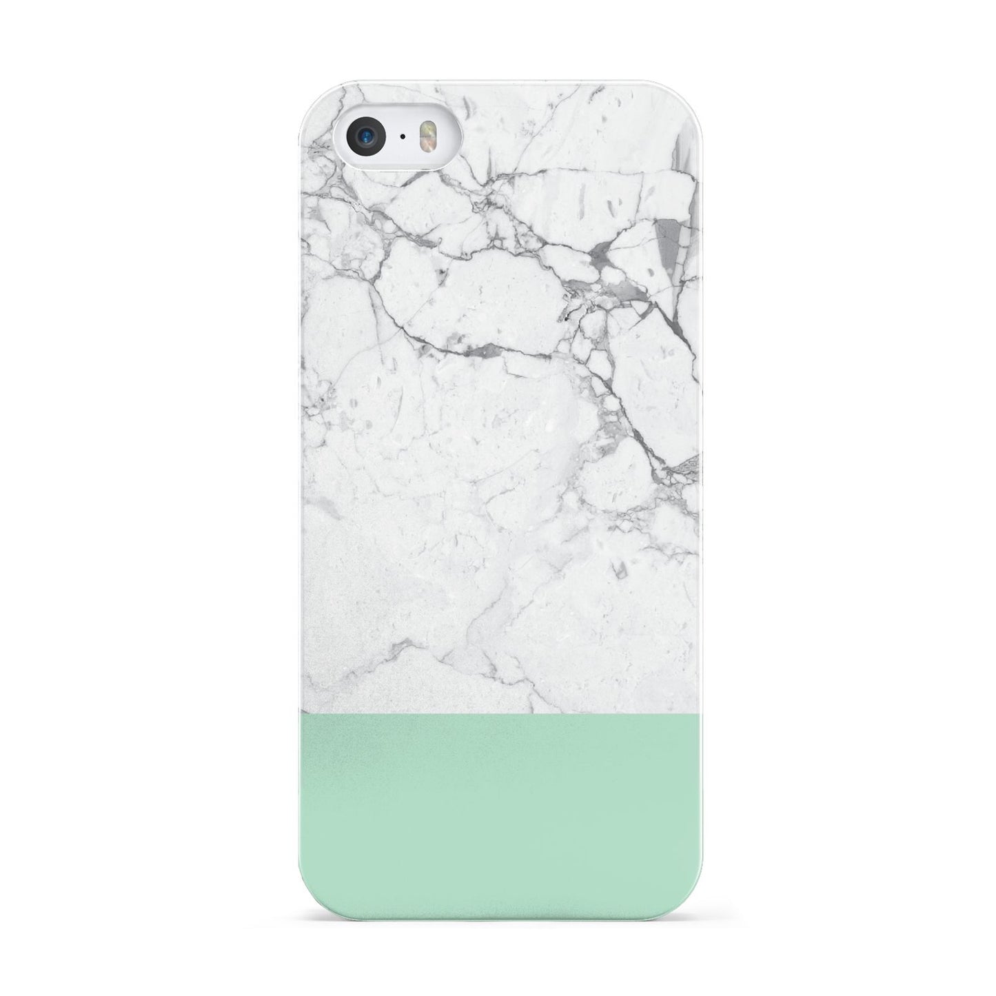Marble White Carrara Green Apple iPhone 5 Case