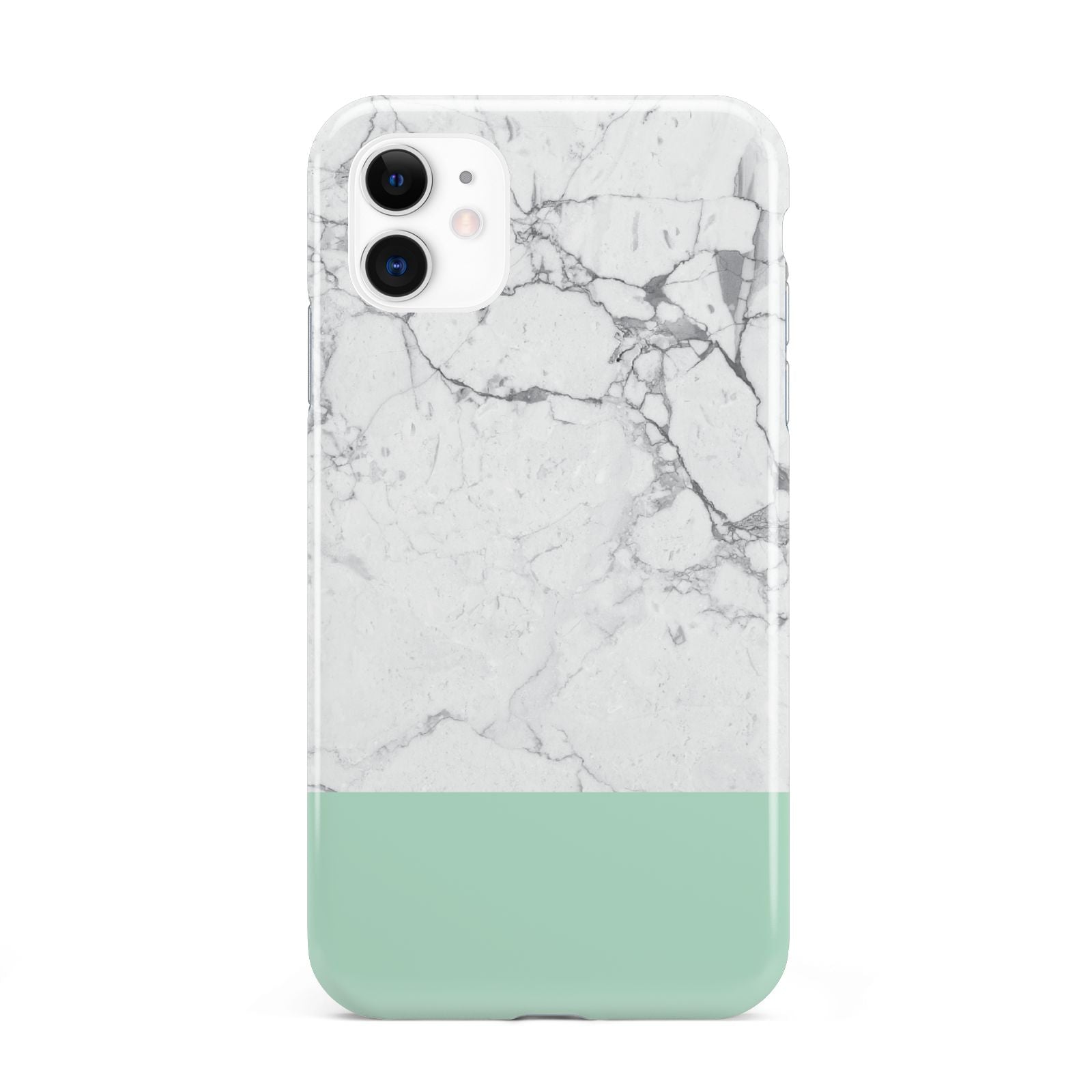 Marble White Carrara Green iPhone 11 3D Tough Case