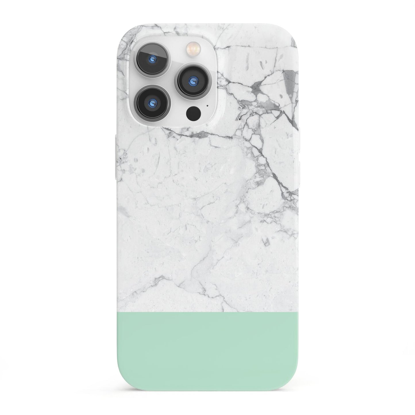 Marble White Carrara Green iPhone 13 Pro Full Wrap 3D Snap Case