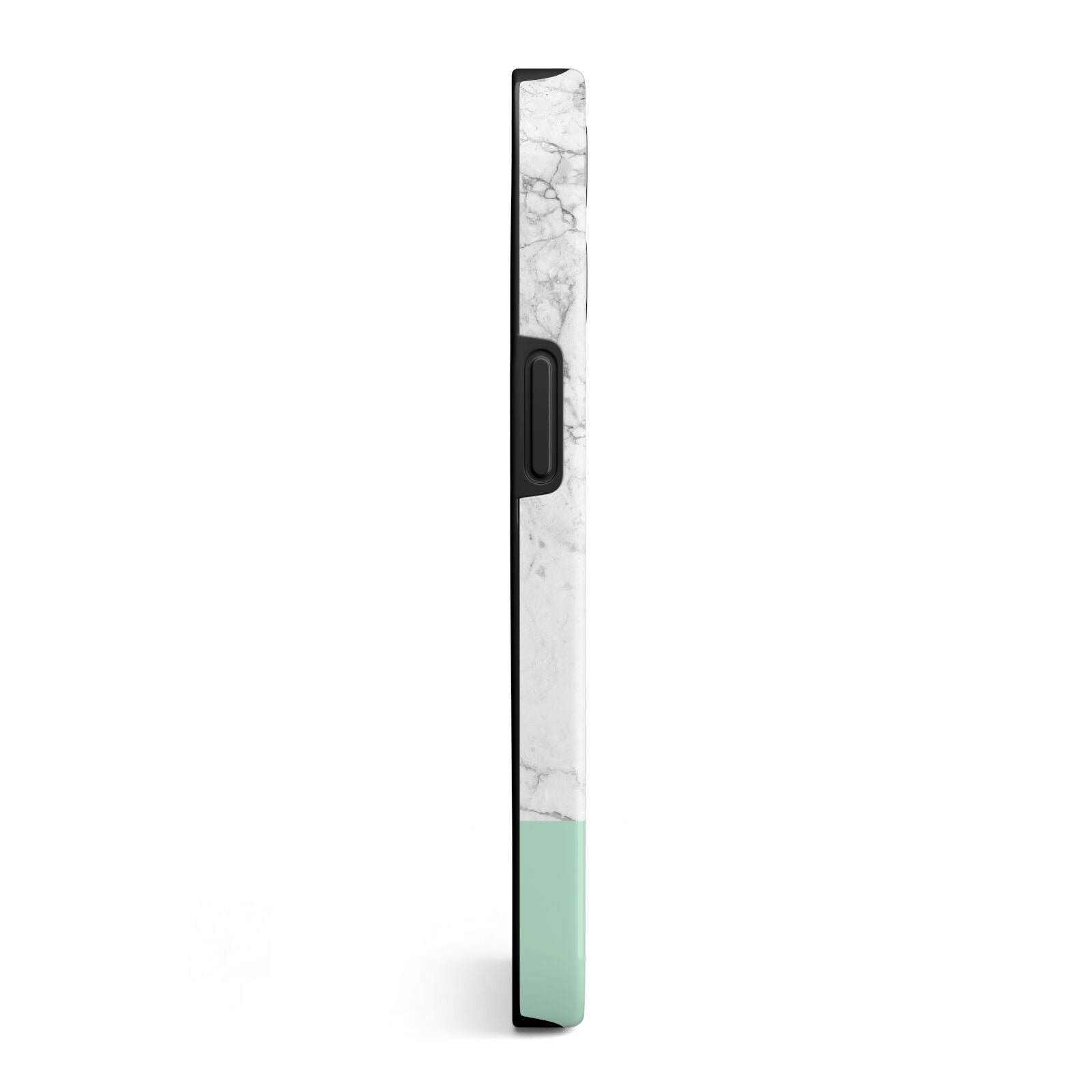 Marble White Carrara Green iPhone 13 Pro Side Image 3D Tough Case