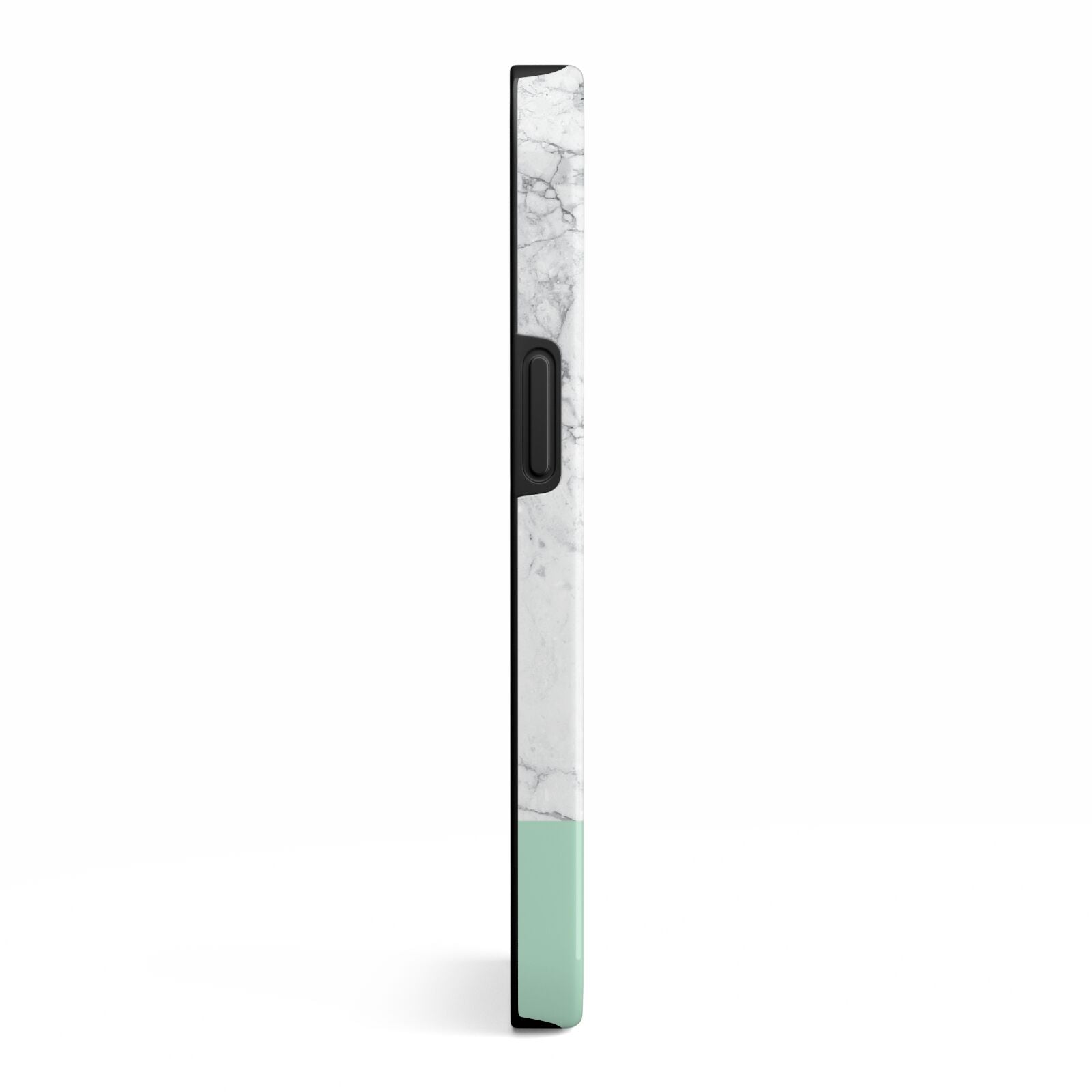 Marble White Carrara Green iPhone 13 Side Image 3D Tough Case