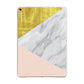 Marble White Gold Foil Peach Apple iPad Gold Case