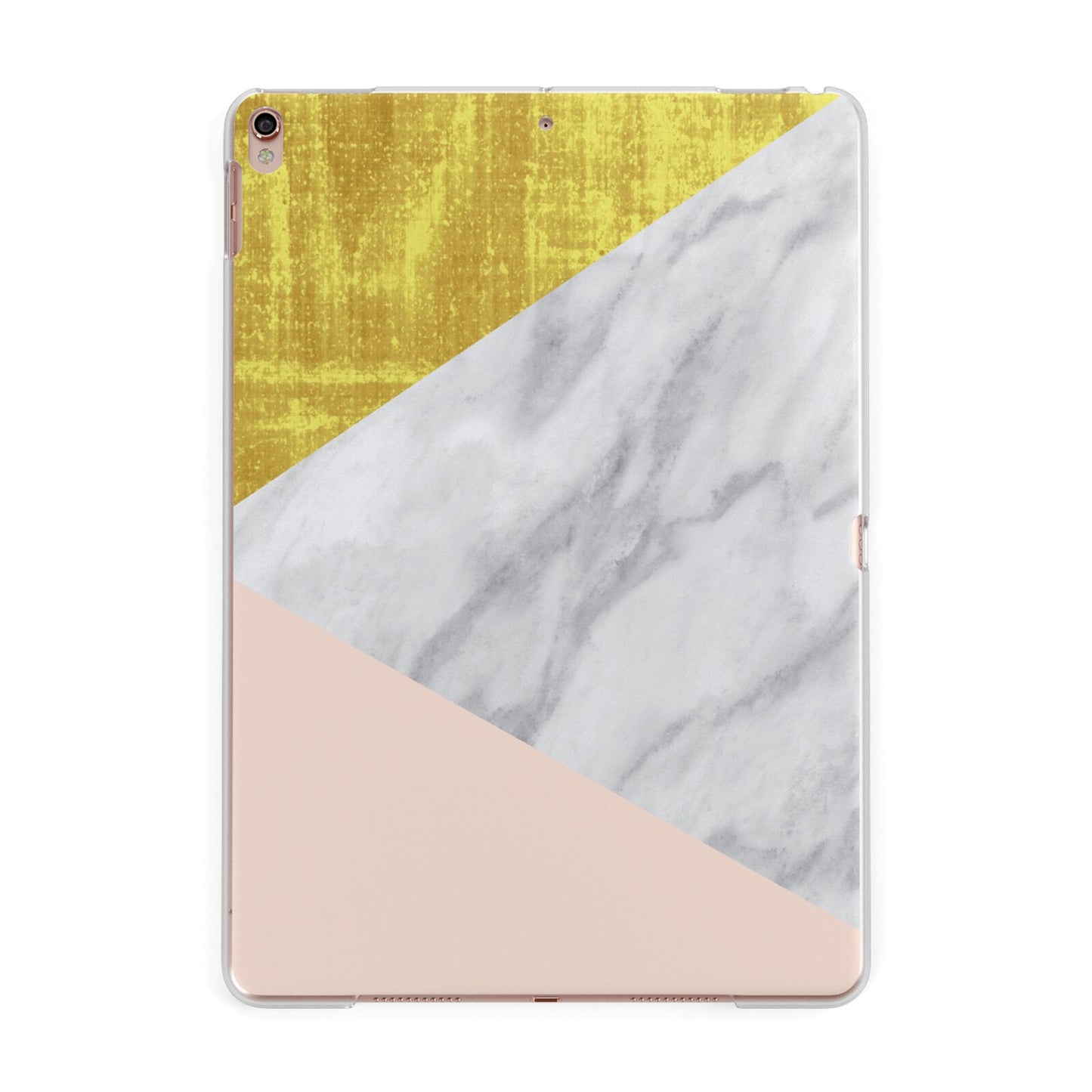 Marble White Gold Foil Peach Apple iPad Rose Gold Case