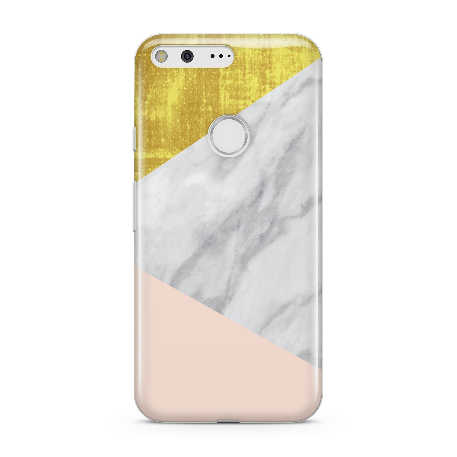 Marble White Gold Foil Peach Google Pixel Case