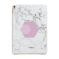 Marble White Grey Carrara Apple iPad Gold Case