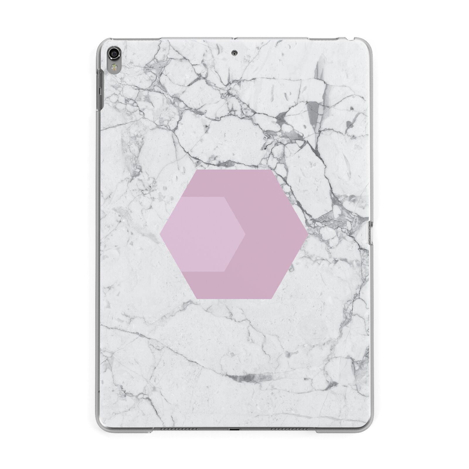 Marble White Grey Carrara Apple iPad Grey Case