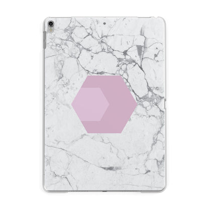 Marble White Grey Carrara Apple iPad Silver Case