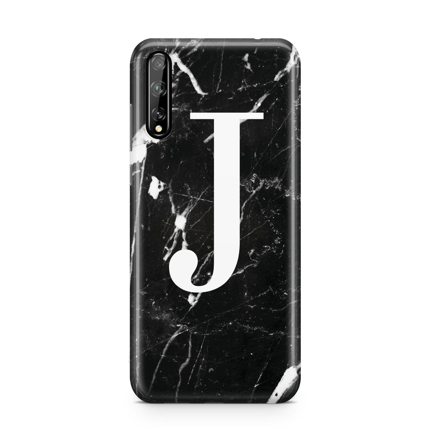 Marble White Initial Personalised Huawei Enjoy 10s Phone Case