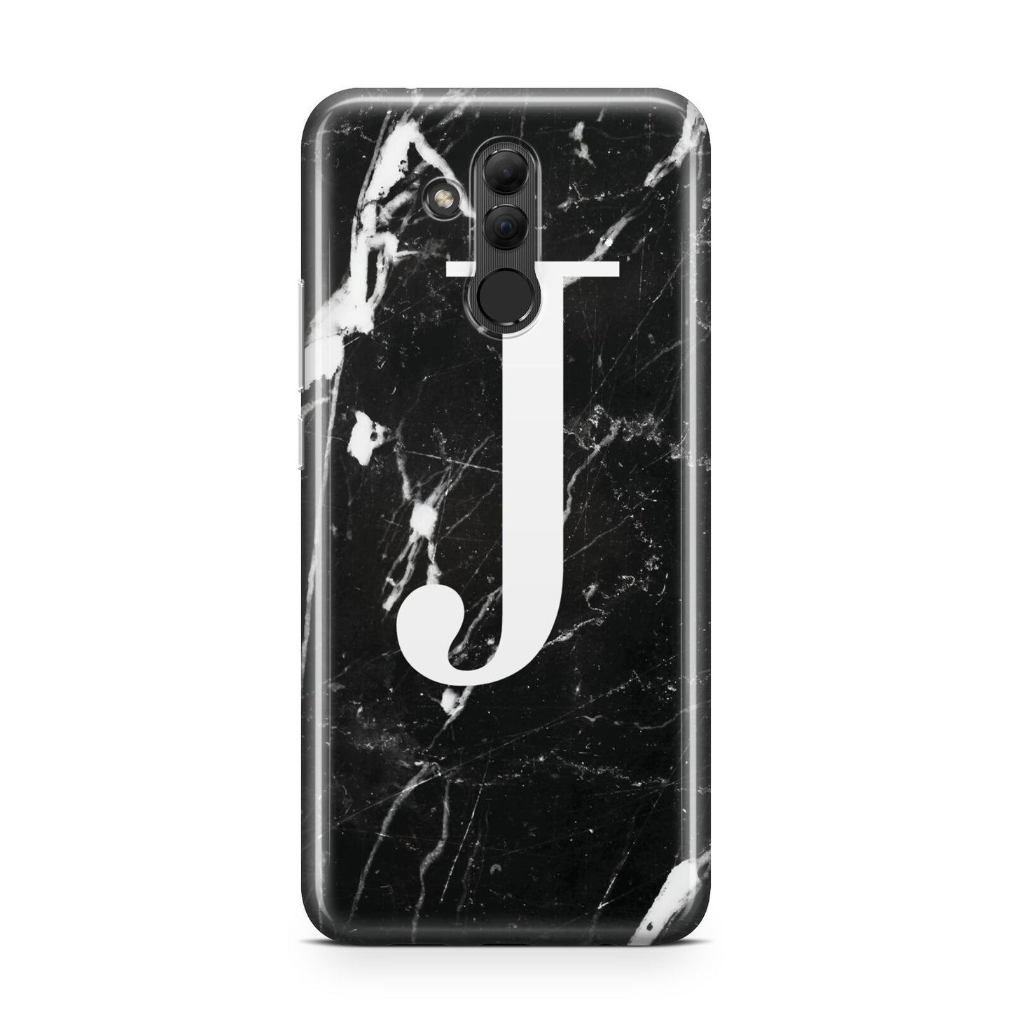 Marble White Initial Personalised Huawei Mate 20 Lite