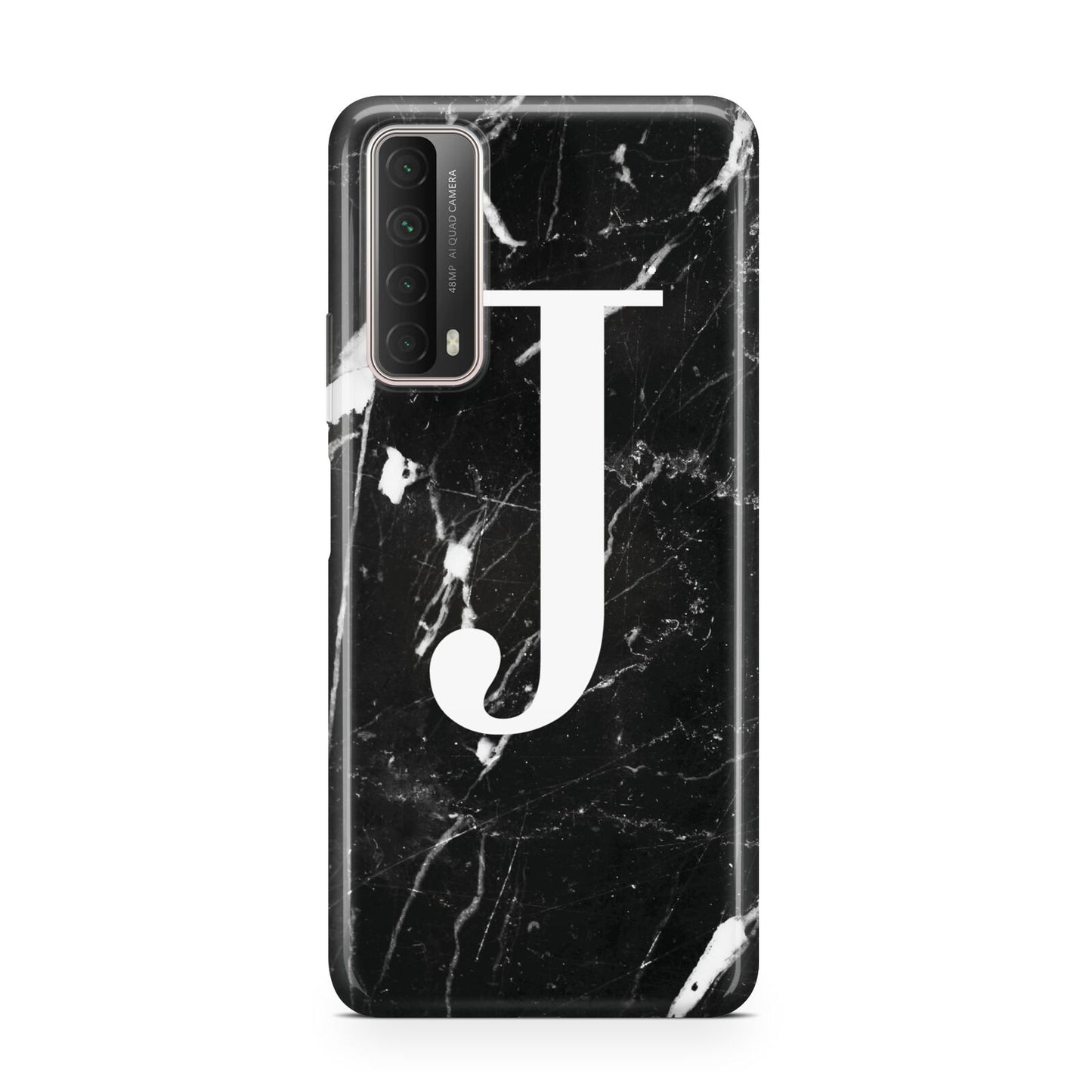 Marble White Initial Personalised Huawei P Smart 2021