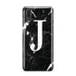Marble White Initial Personalised Huawei P20 Phone Case