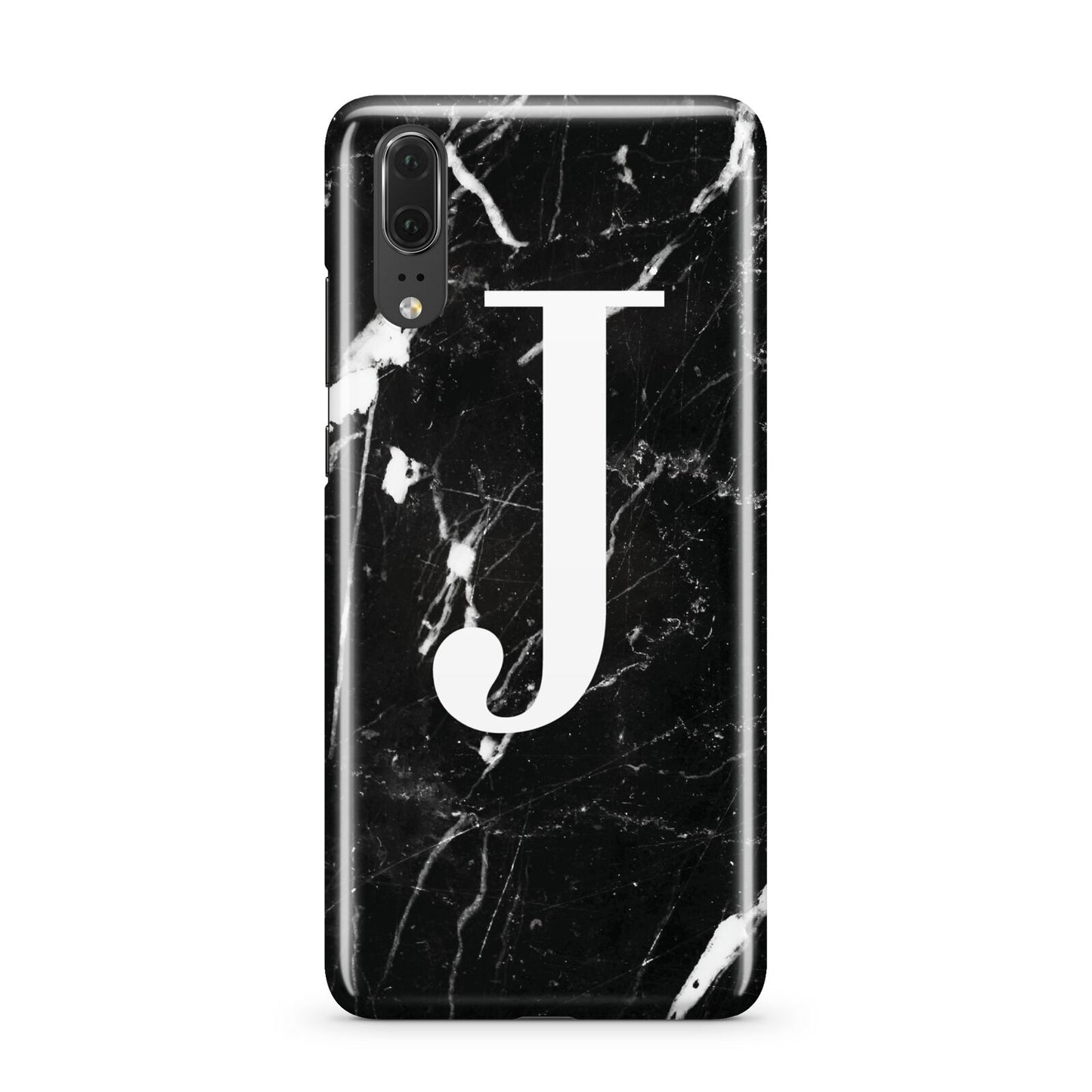 Marble White Initial Personalised Huawei P20 Phone Case