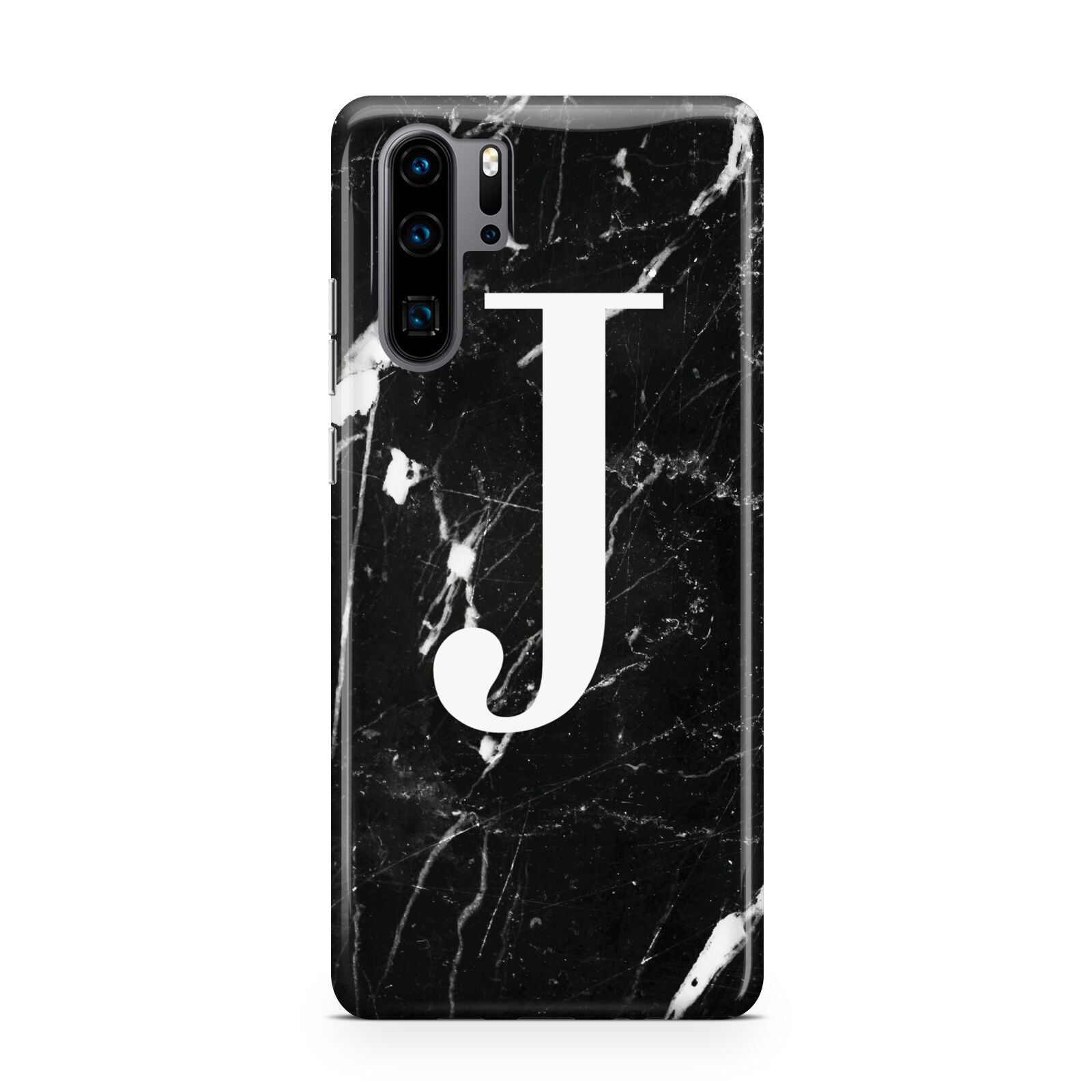 Marble White Initial Personalised Huawei P30 Pro Phone Case