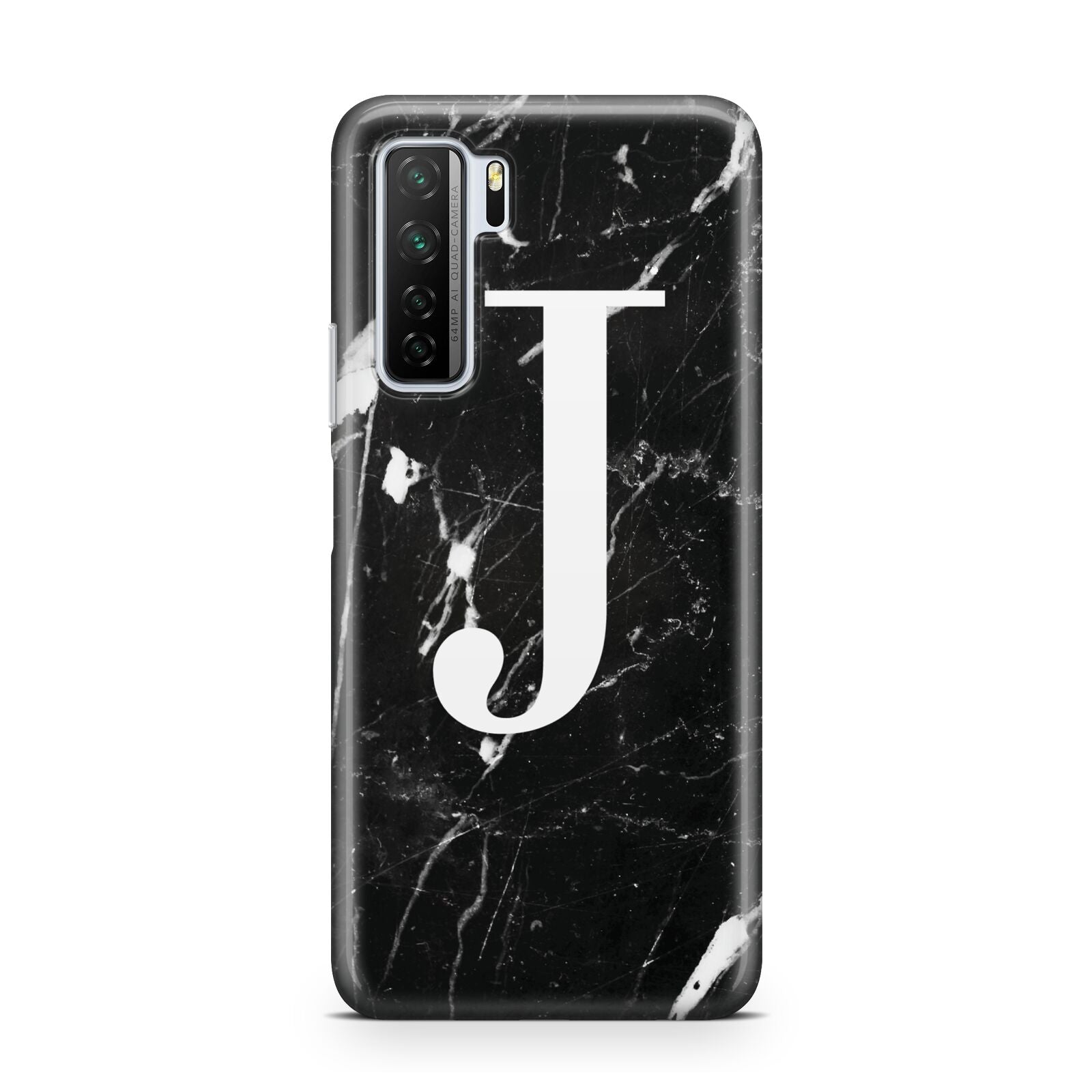 Marble White Initial Personalised Huawei P40 Lite 5G Phone Case