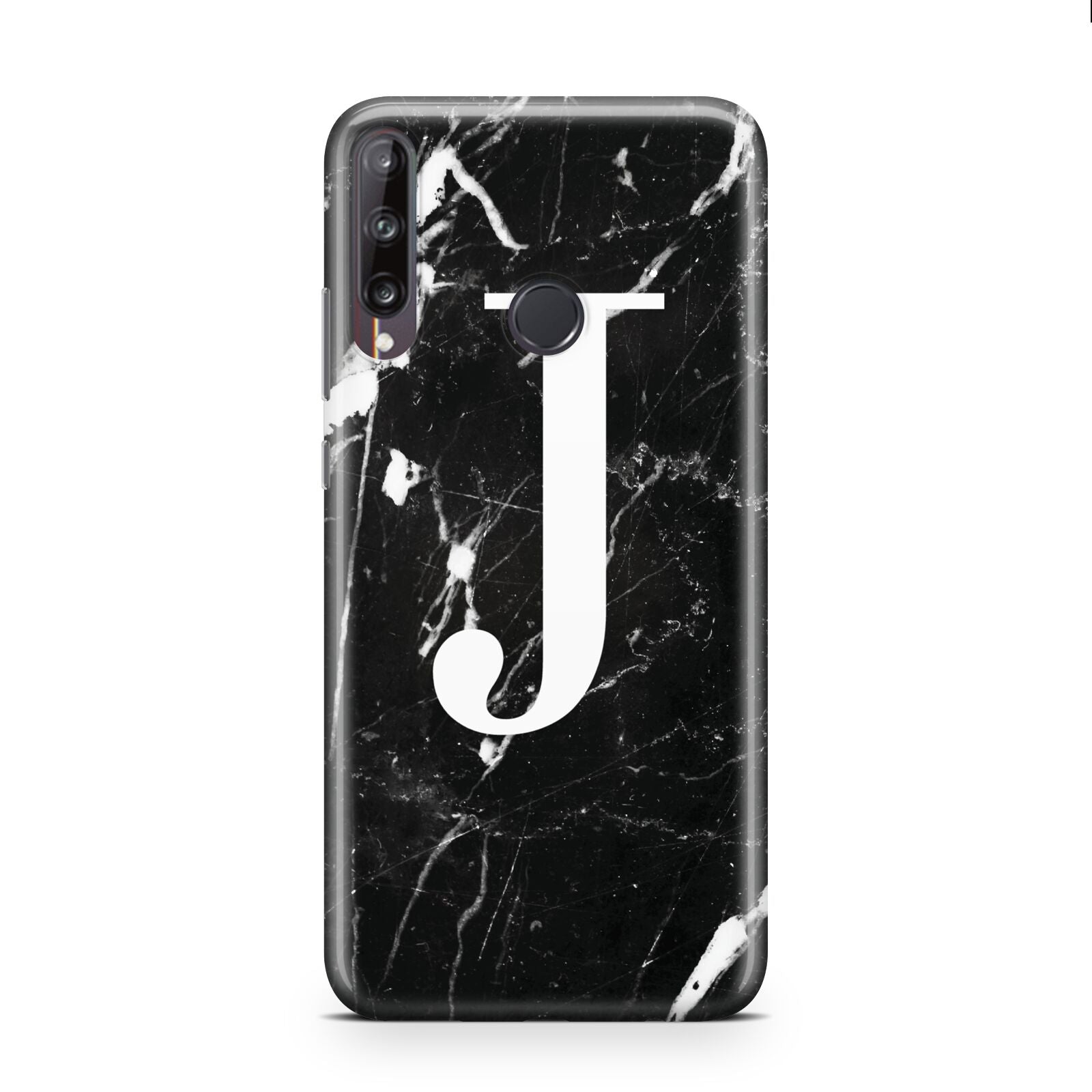 Marble White Initial Personalised Huawei P40 Lite E Phone Case