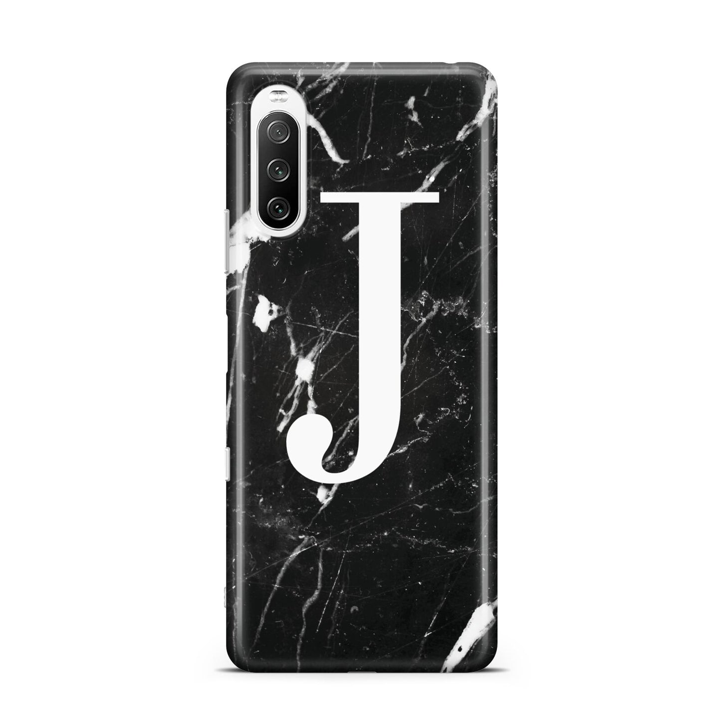 Marble White Initial Personalised Sony Xperia 10 III Case