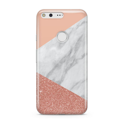 Marble White Rose Gold Google Pixel Case