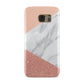 Marble White Rose Gold Samsung Galaxy Case