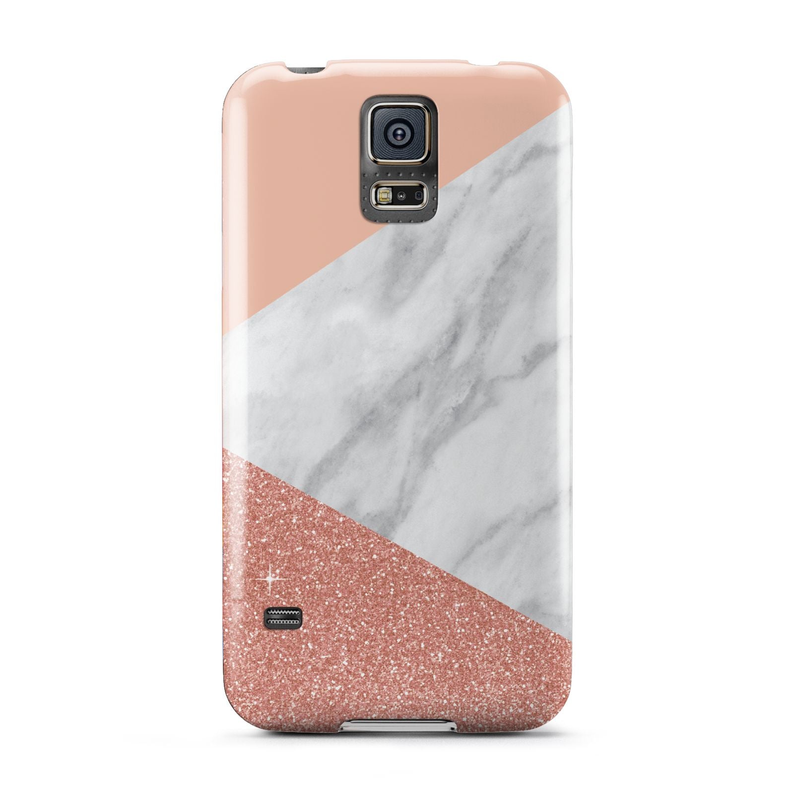 Marble White Rose Gold Samsung Galaxy S5 Case