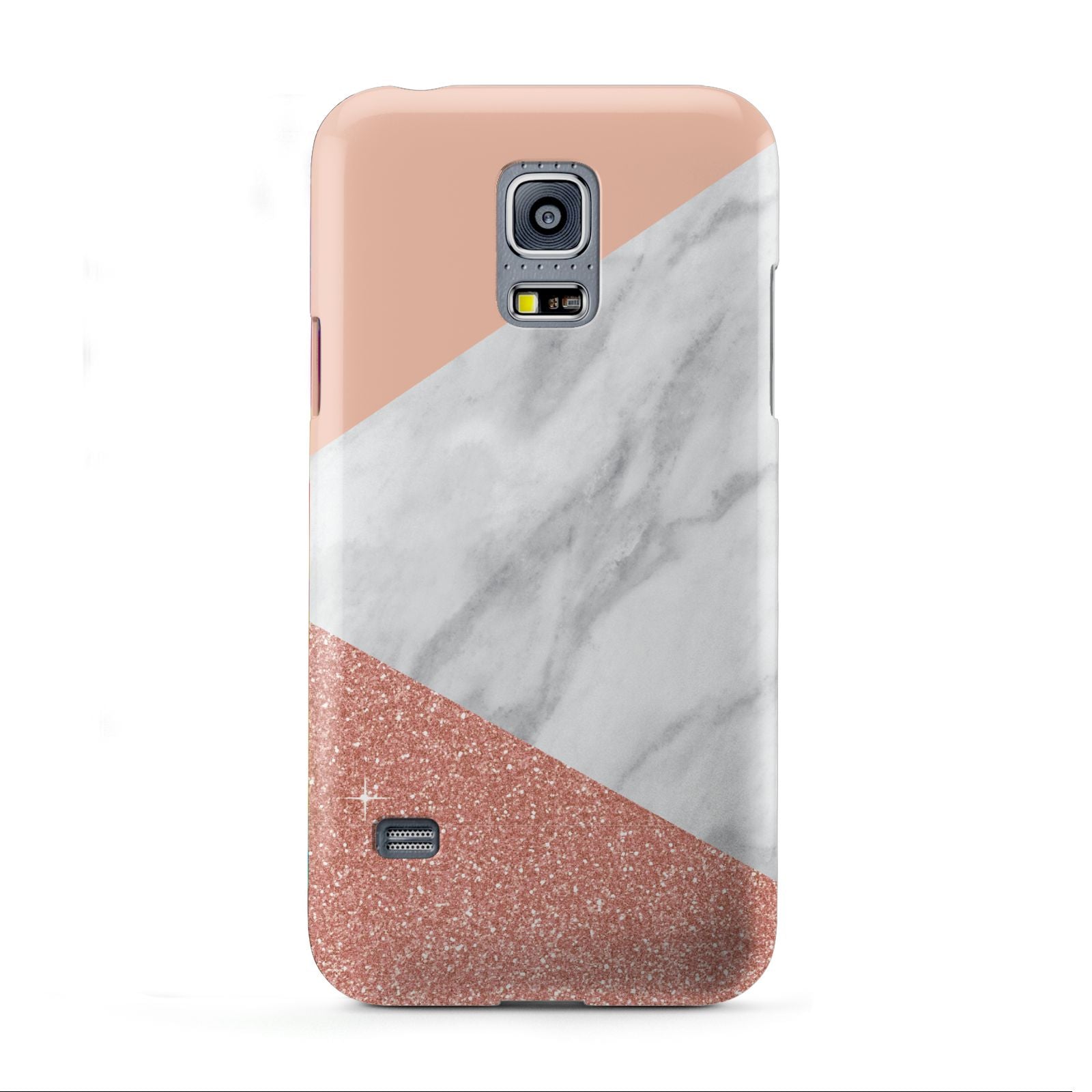 Marble White Rose Gold Samsung Galaxy S5 Mini Case