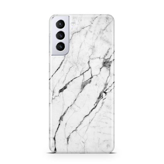 Marble White Samsung S21 Plus Phone Case