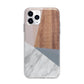 Marble Wood Geometric 1 Apple iPhone 11 Pro Max in Silver with Bumper Case