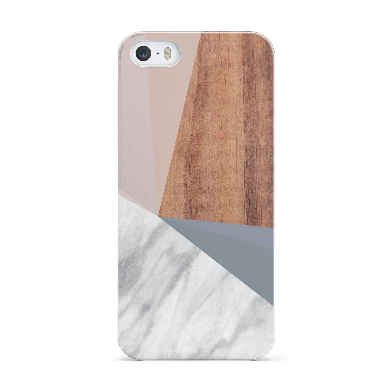 Marble Wood Geometric 1 Apple iPhone 5 Case