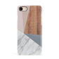 Marble Wood Geometric 1 Apple iPhone 7 8 3D Snap Case